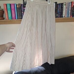 a new day Beige Striped A-Line Skirt